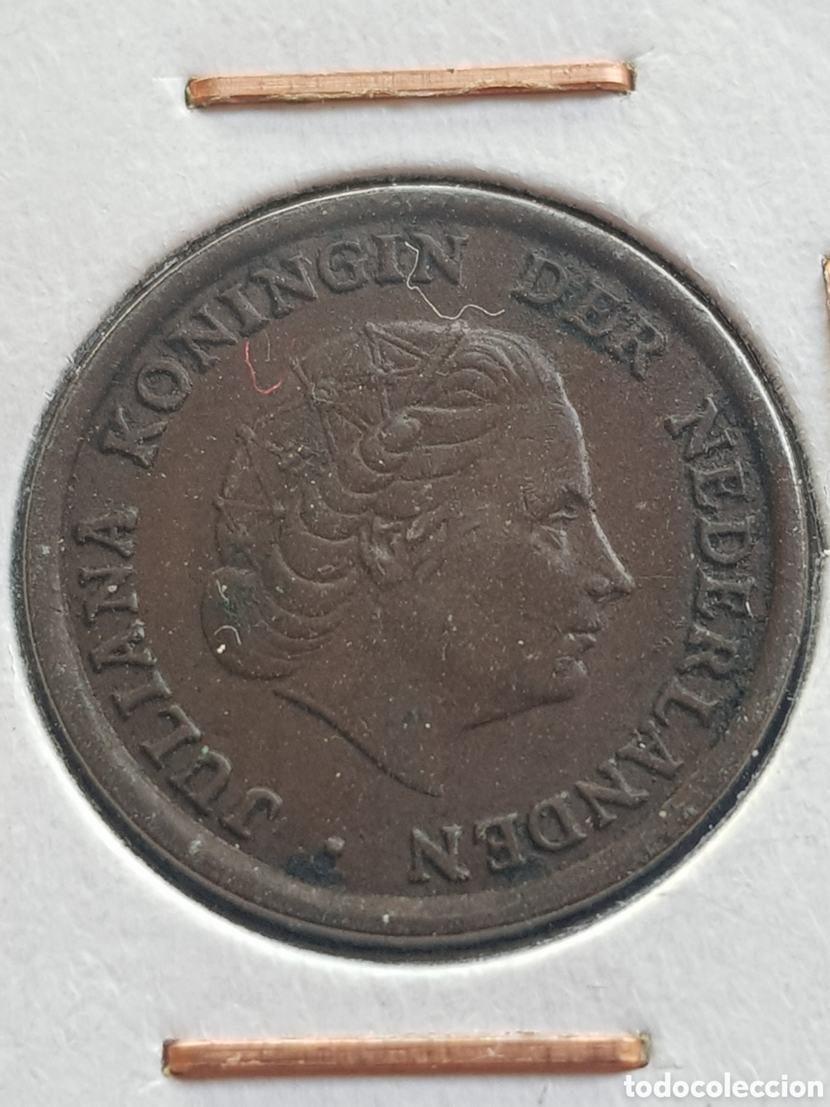 Monedas antiguas de Europa: 1 c&eacute;ntimo de Gulden 1952 Holanda Cent - Foto 3