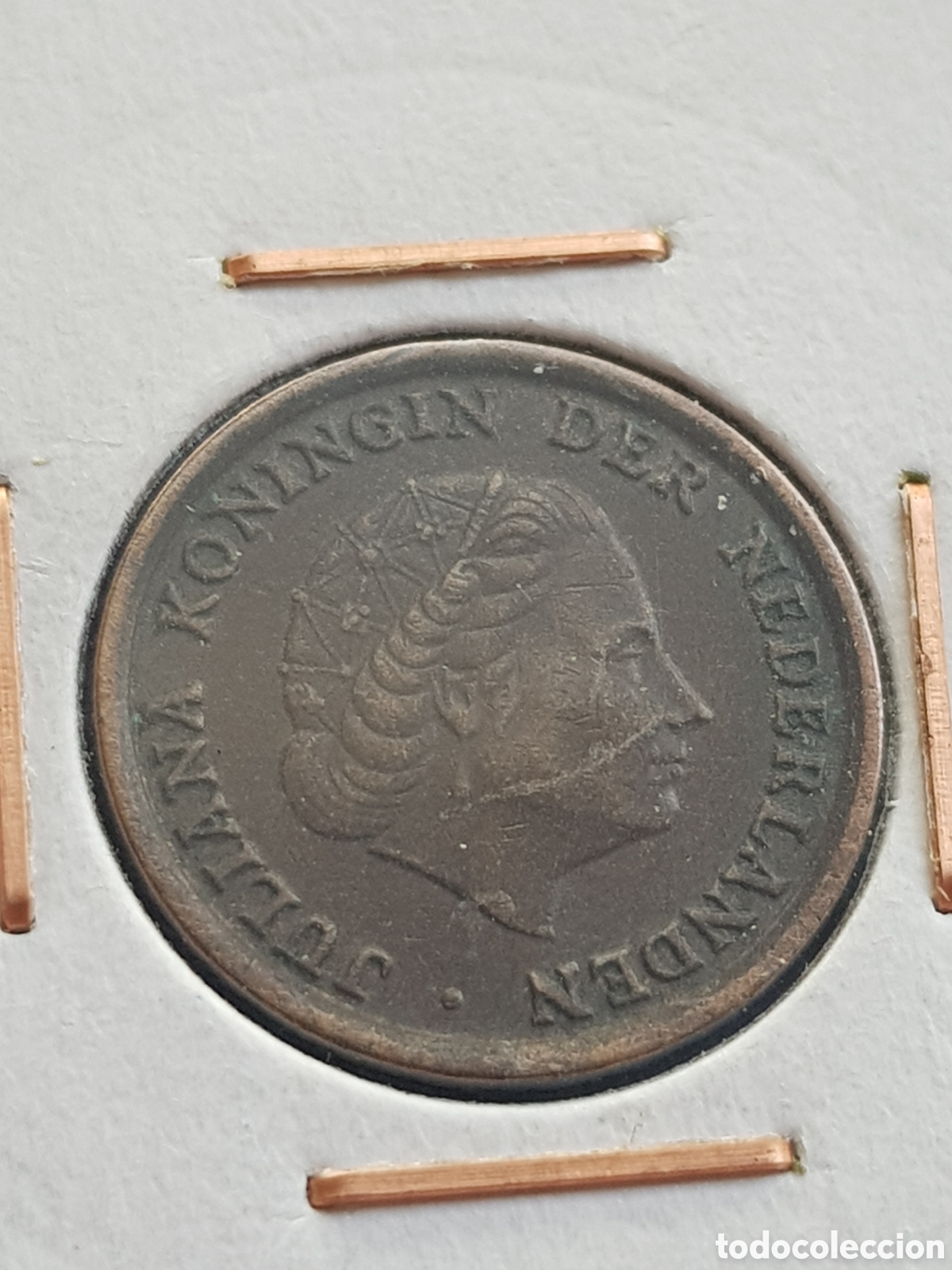 Monedas antiguas de Europa: 1 c&eacute;ntimo de Gulden 1954 Holanda Cent - Foto 4