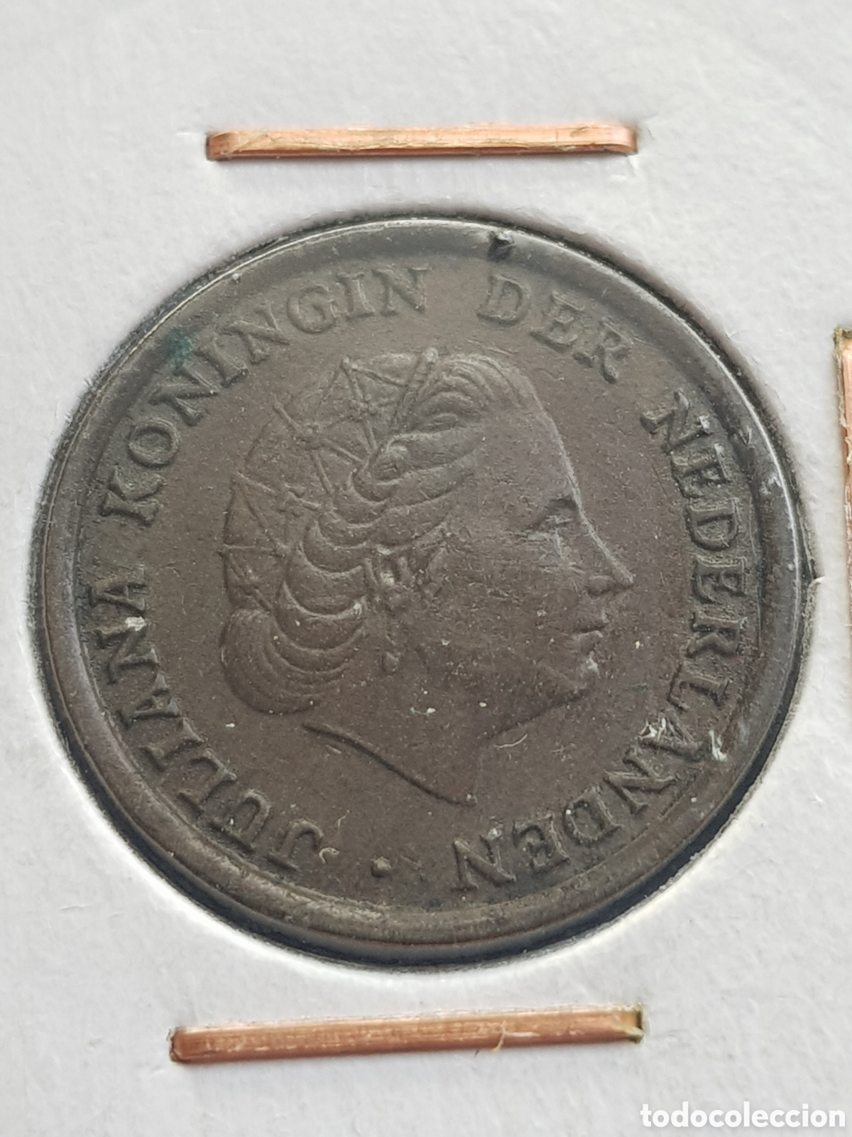 Monedas antiguas de Europa: 1 c&eacute;ntimo de Gulden 1955 Holanda Cent - Foto 3
