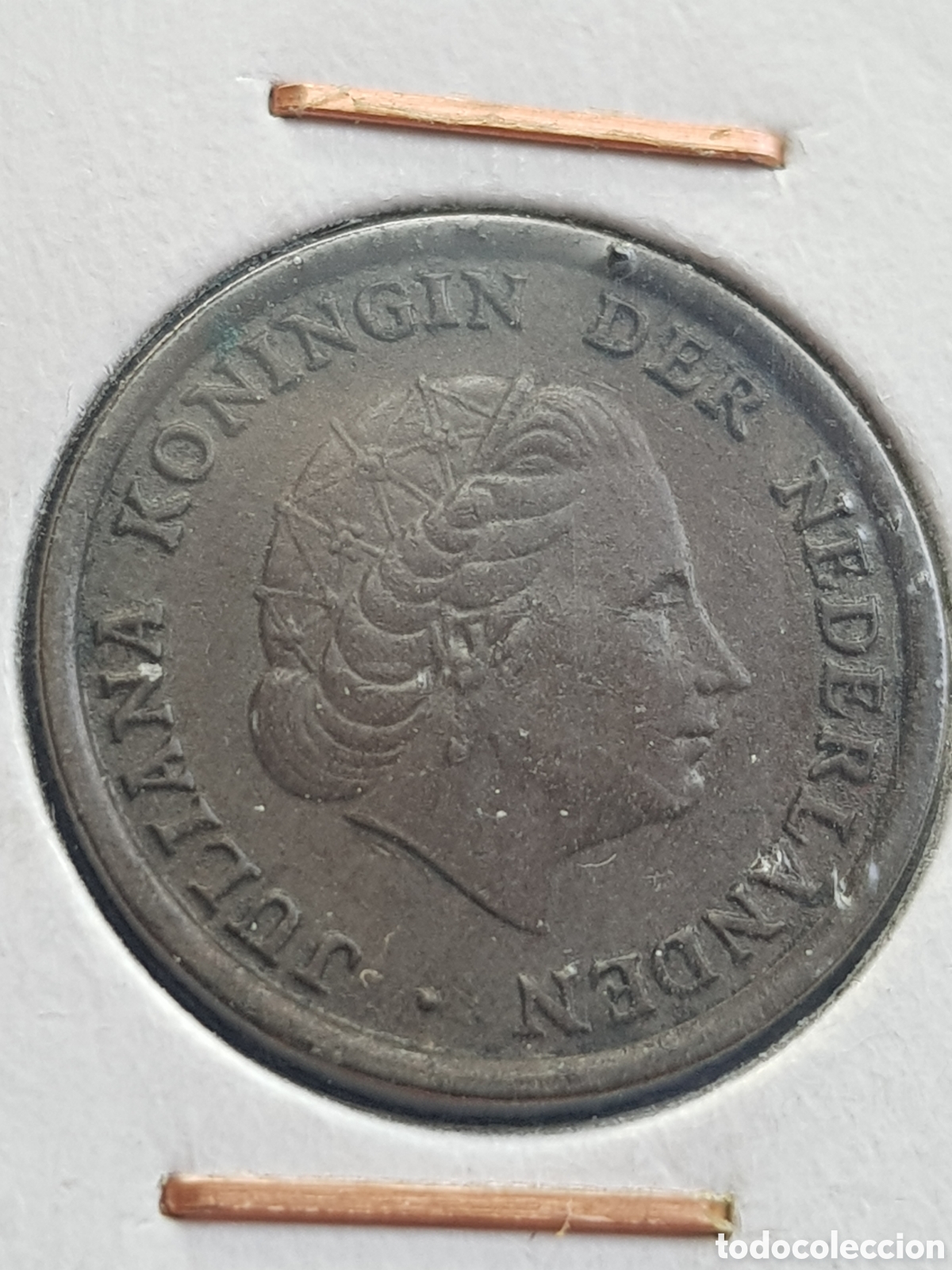 Monedas antiguas de Europa: 1 c&eacute;ntimo de Gulden 1955 Holanda Cent - Foto 4