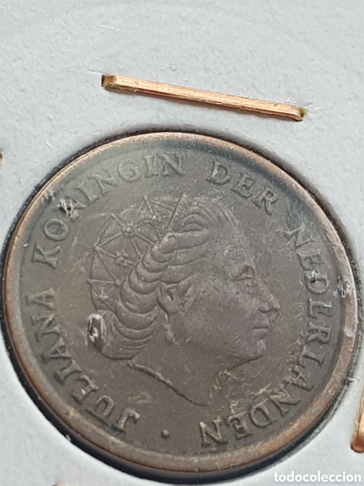 Monedas antiguas de Europa: 1 c&eacute;ntimo de Gulden 1956 Holanda Cent - Foto 4