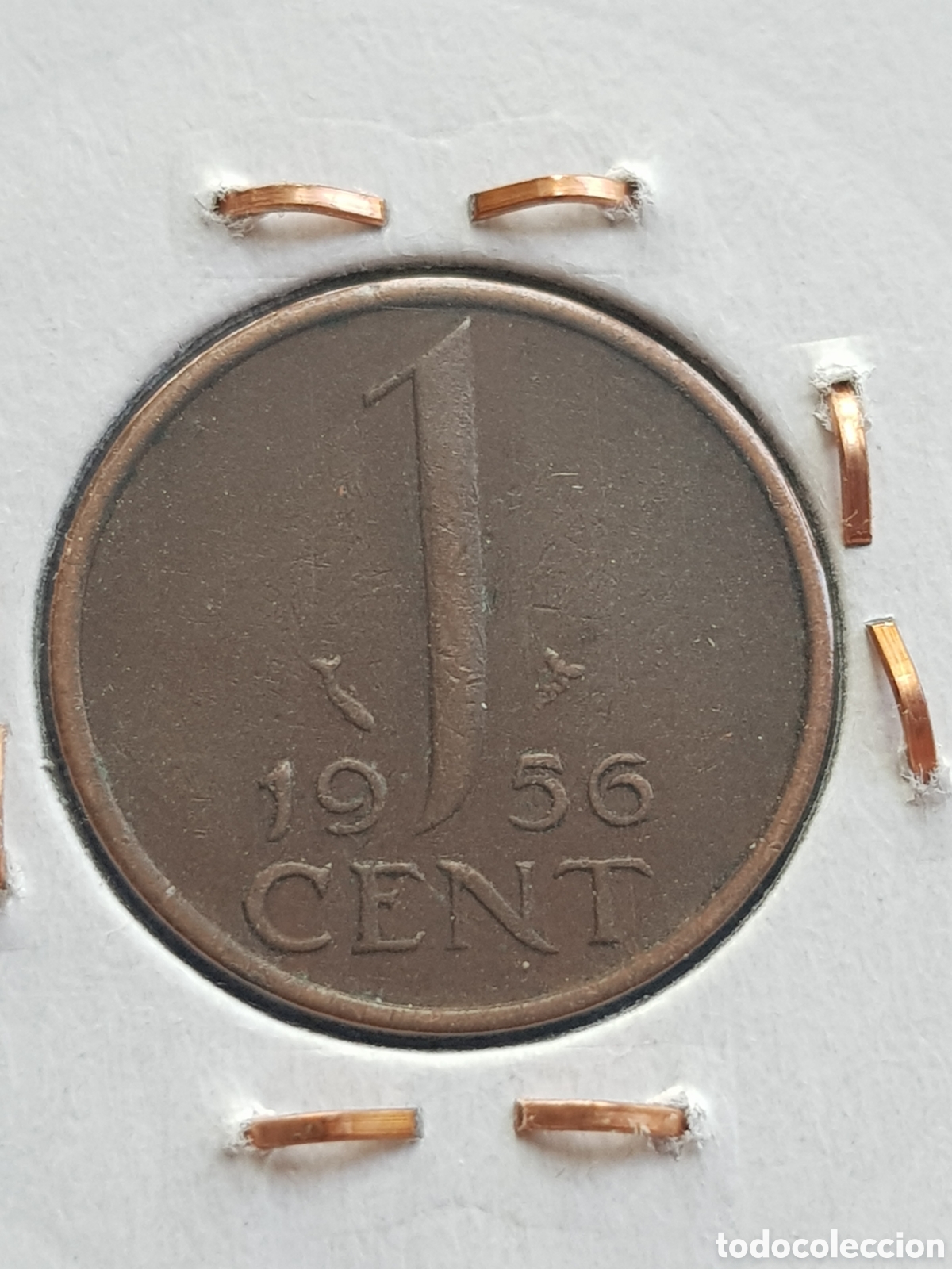 Monedas antiguas de Europa: 1 c&eacute;ntimo de Gulden 1956 Holanda Cent - Foto 1