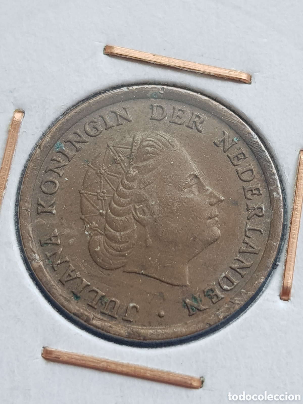 Monedas antiguas de Europa: 1 c&eacute;ntimo de Gulden 1960 Holanda Cent - Foto 3