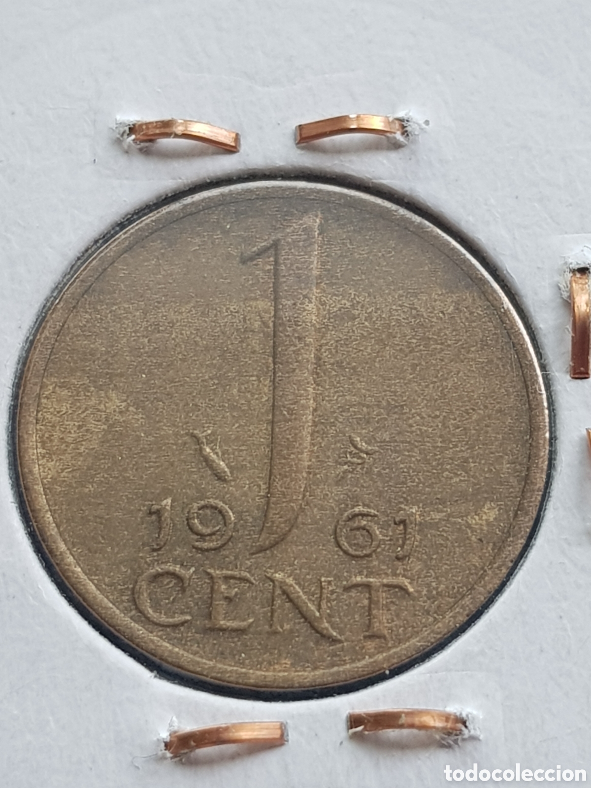 Monedas antiguas de Europa: 1 c&eacute;ntimo de Gulden 1961 Holanda Cent - Foto 1