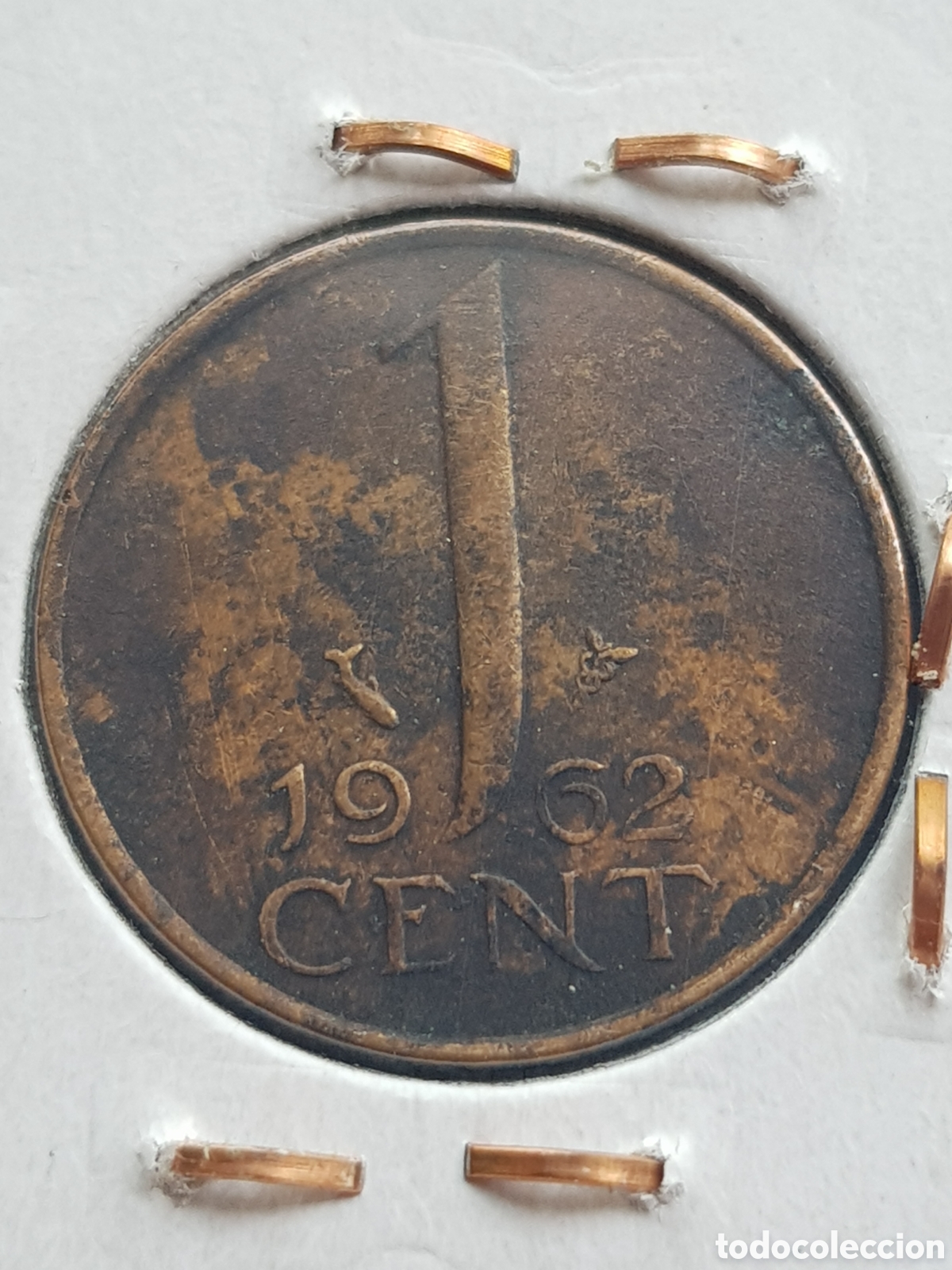 Monedas antiguas de Europa: 1 c&eacute;ntimo de Gulden 1962 Holanda Cent - Foto 1