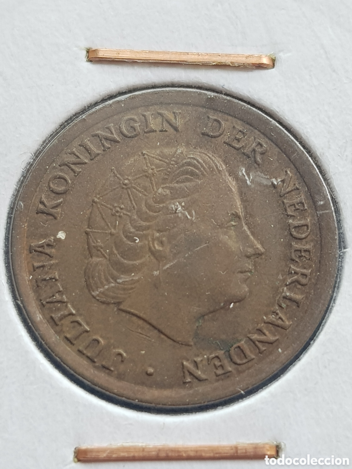 Monedas antiguas de Europa: 1 c&eacute;ntimo de Gulden 1965 Holanda Cent - Foto 2