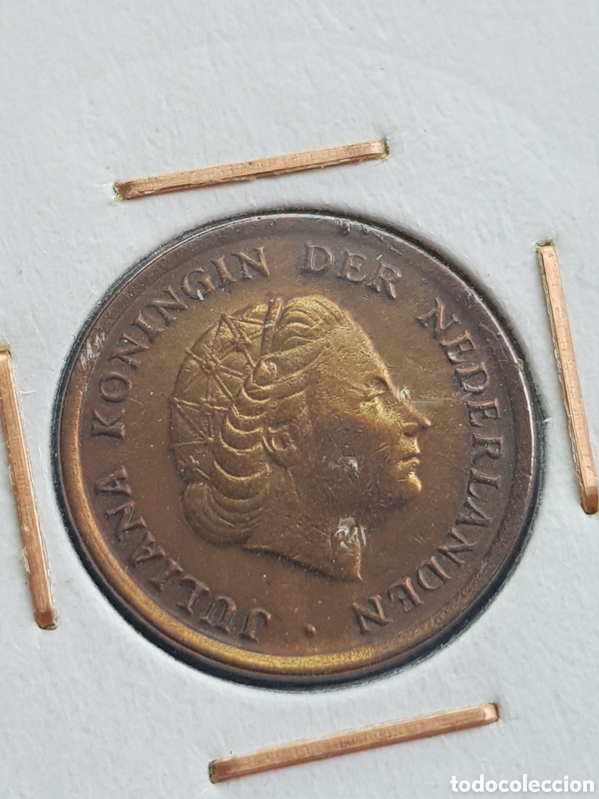 Monedas antiguas de Europa: 1 c&eacute;ntimo de Gulden 1967 Holanda Cent - Foto 2