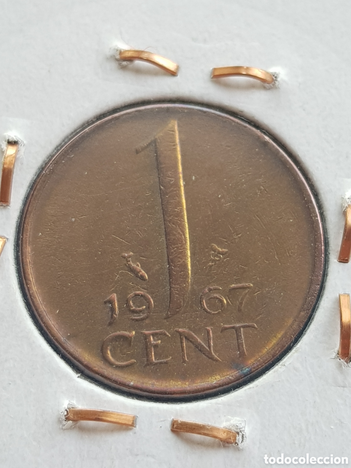 Monedas antiguas de Europa: 1 c&eacute;ntimo de Gulden 1967 Holanda Cent - Foto 1