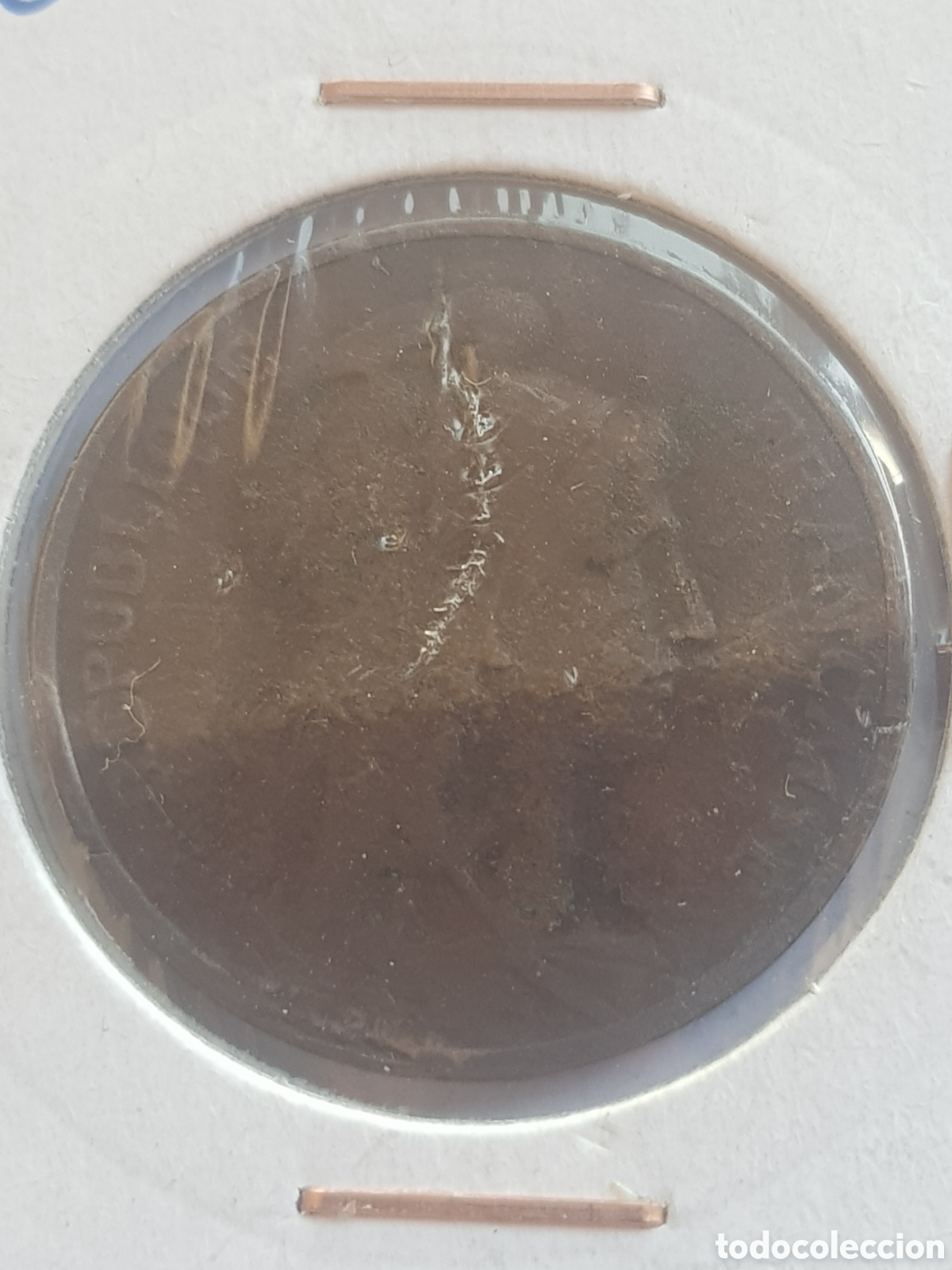 Monedas antiguas de Europa: 5 Centimes 1916 Doblada Francia Cinq Centimos - Foto 3