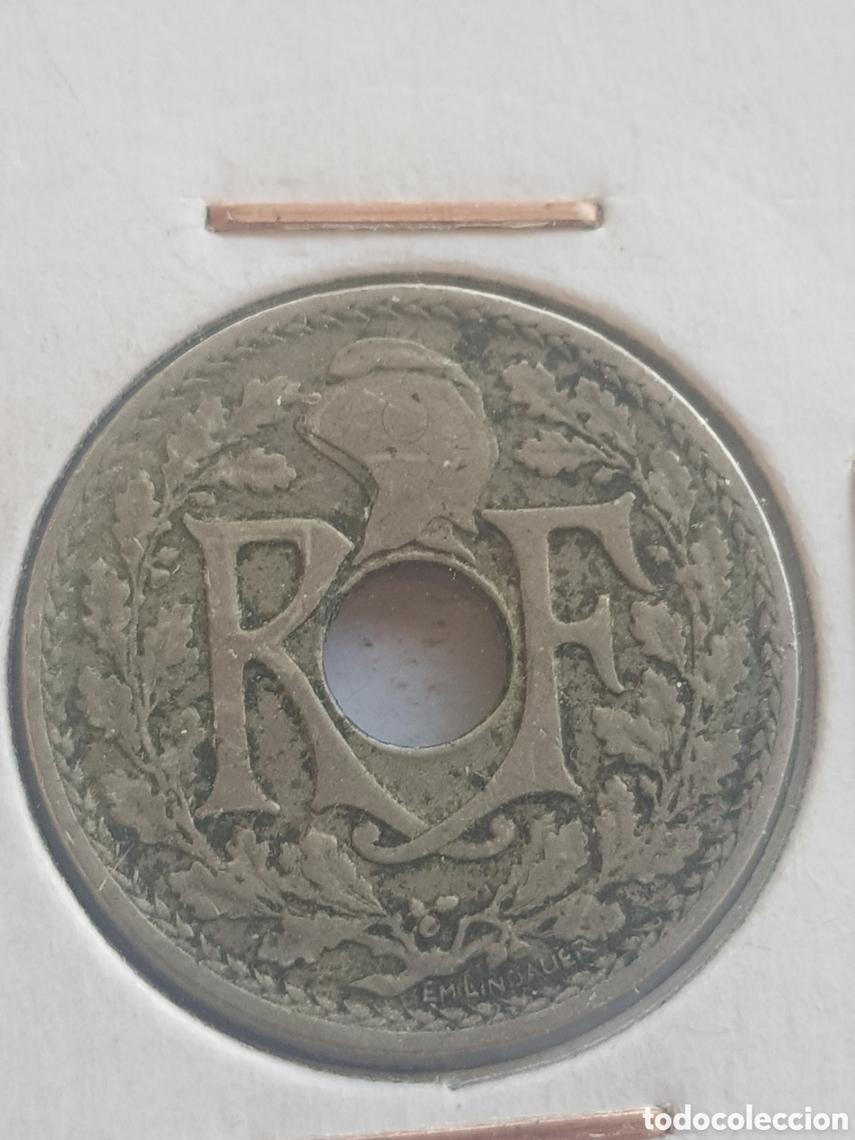 Monedas antiguas de Europa: 5 Centimes 1918 Francia Cinq Centimos - Foto 4