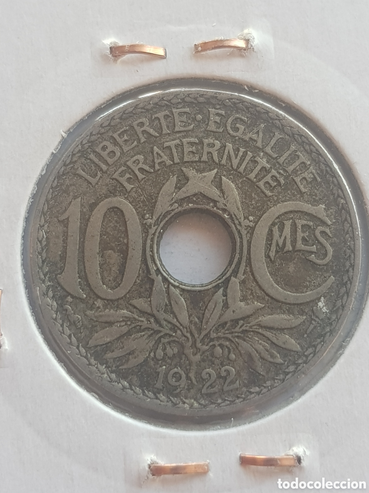 Monedas antiguas de Europa: 10 Centimes 1922 Francia C&eacute;ntimos - Foto 1