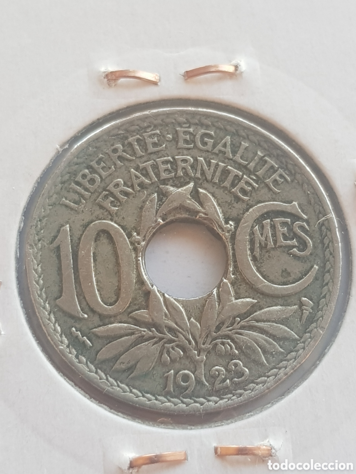 Monedas antiguas de Europa: 10 Centimes 1923 Francia C&eacute;ntimos - Foto 2