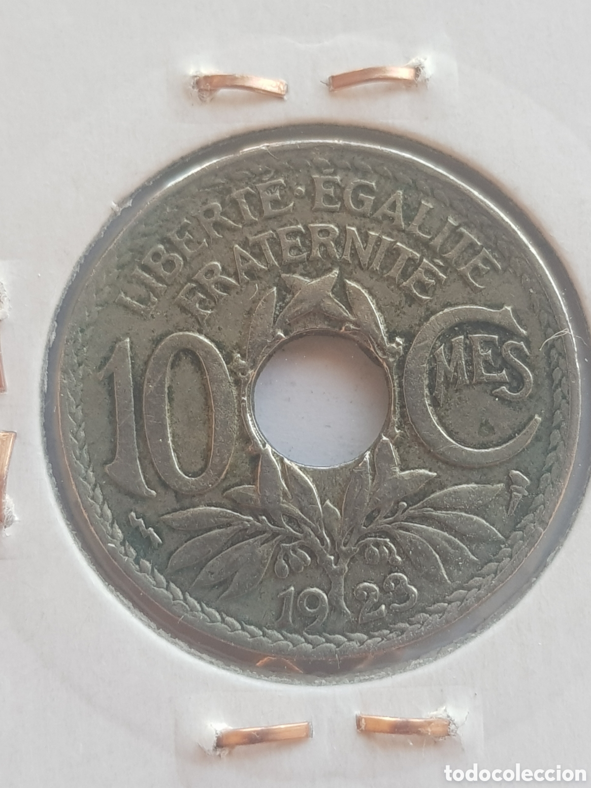 Monedas antiguas de Europa: 10 Centimes 1923 Francia C&eacute;ntimos - Foto 1