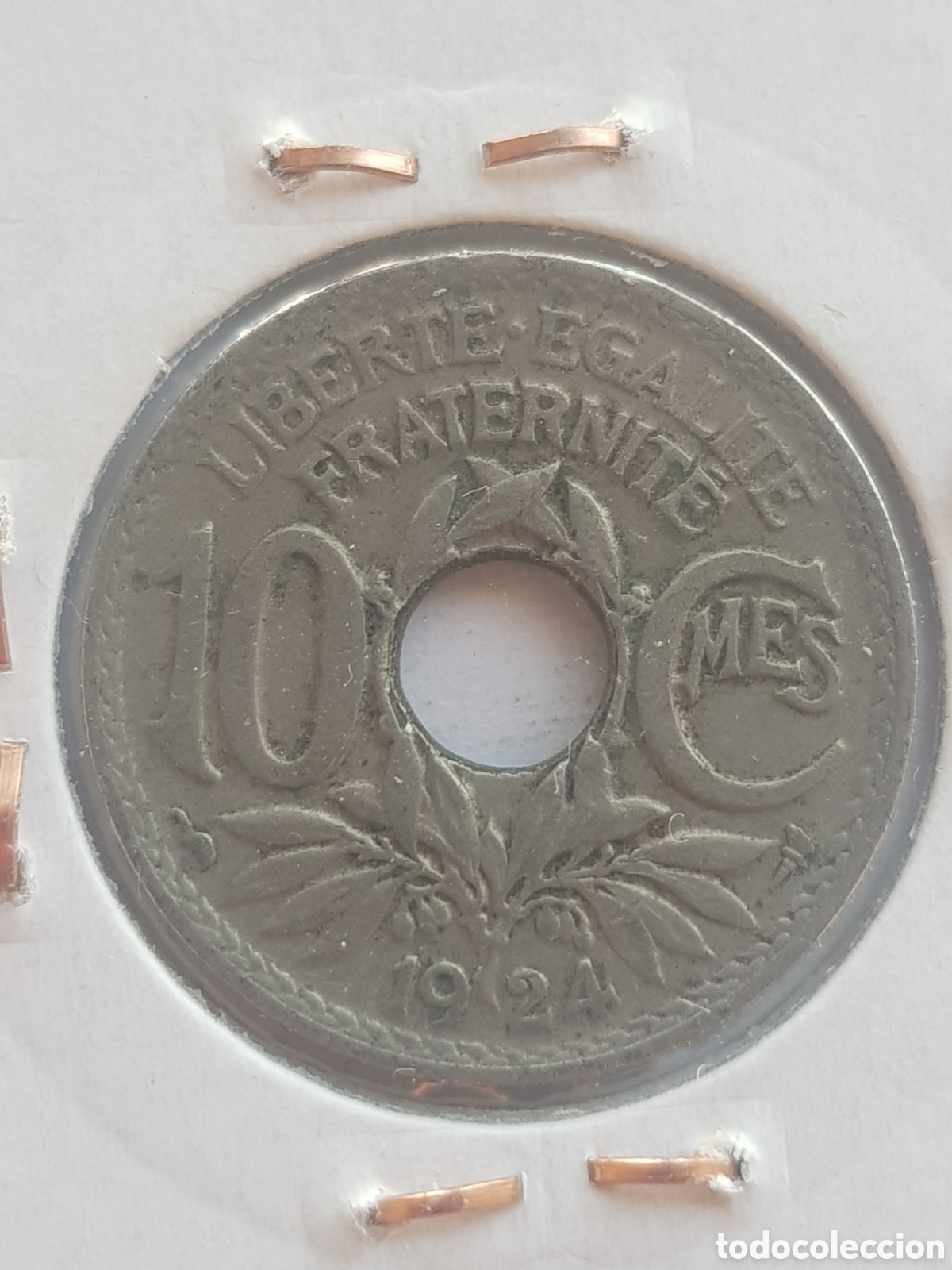 Monedas antiguas de Europa: 10 Centimes 1924 Francia C&eacute;ntimos - Foto 1