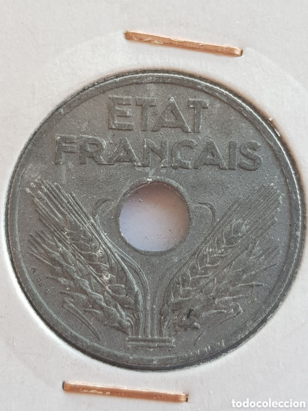 Monedas antiguas de Europa: 20 Centimes 1942 Francia C&eacute;ntimos - Foto 3