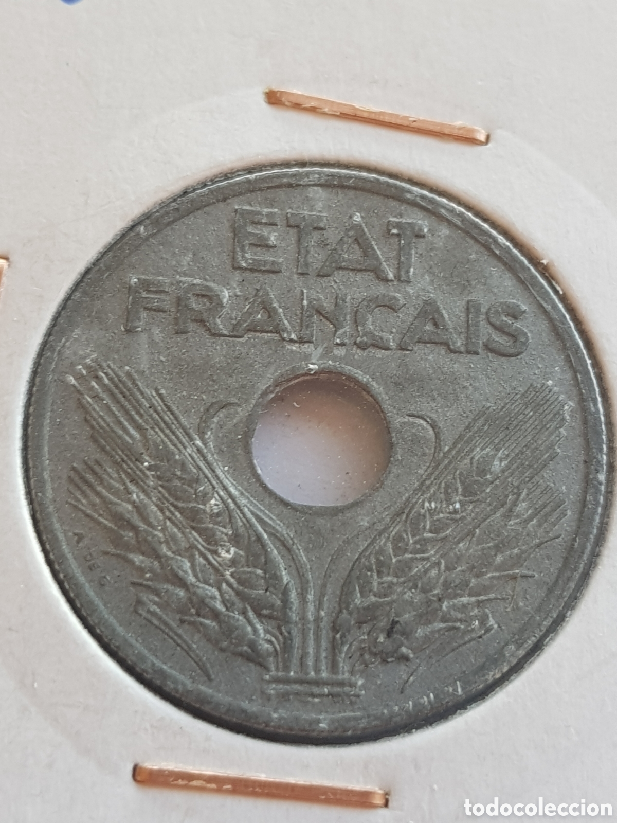 Monedas antiguas de Europa: 20 Centimes 1942 Francia C&eacute;ntimos - Foto 4