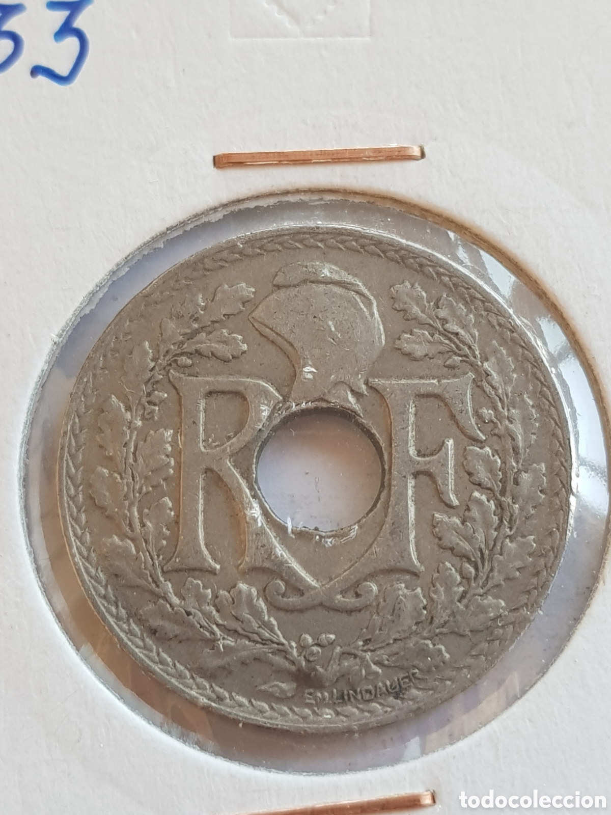 Monedas antiguas de Europa: 25 Centimes 1933 Francia C&eacute;ntimos - Foto 3