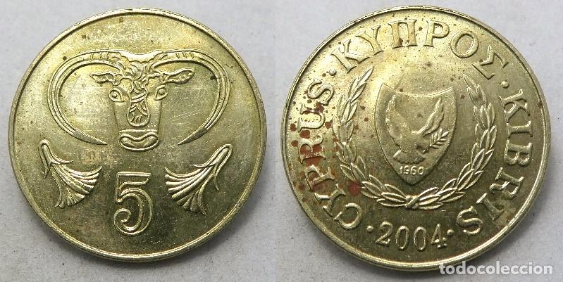 Monedas antiguas de Europa: Moneda de CHIPRE 5 CENTIMOS 2004 - Foto 1