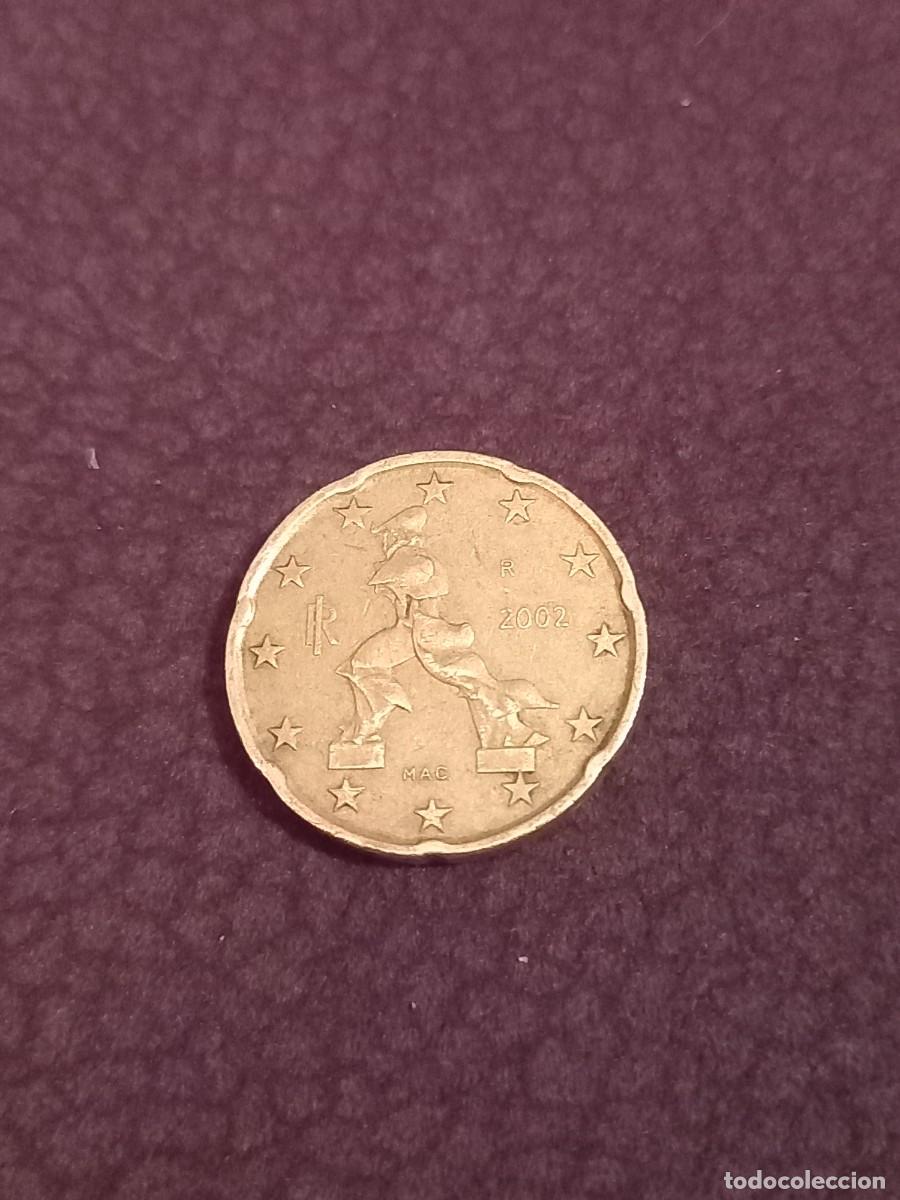 Monedas antiguas de Europa: Moneda de 20 c&eacute;ntimos Italia 2002 - Foto 2