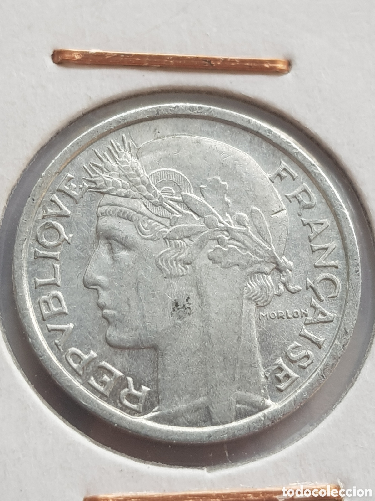 Monedas antiguas de Europa: 50 Centimes Francia 1947 B Centimos - Foto 4