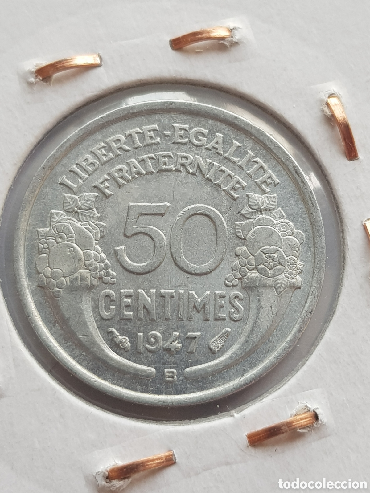 Monedas antiguas de Europa: 50 Centimes Francia 1947 B Centimos - Foto 1