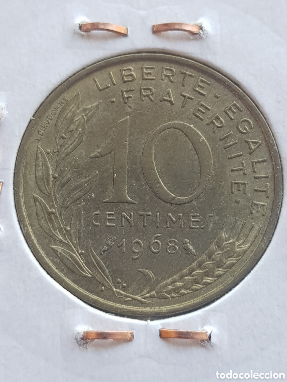 Monedas antiguas de Europa: 10 Centimes 1968 Francia C&eacute;ntimos - Foto 1