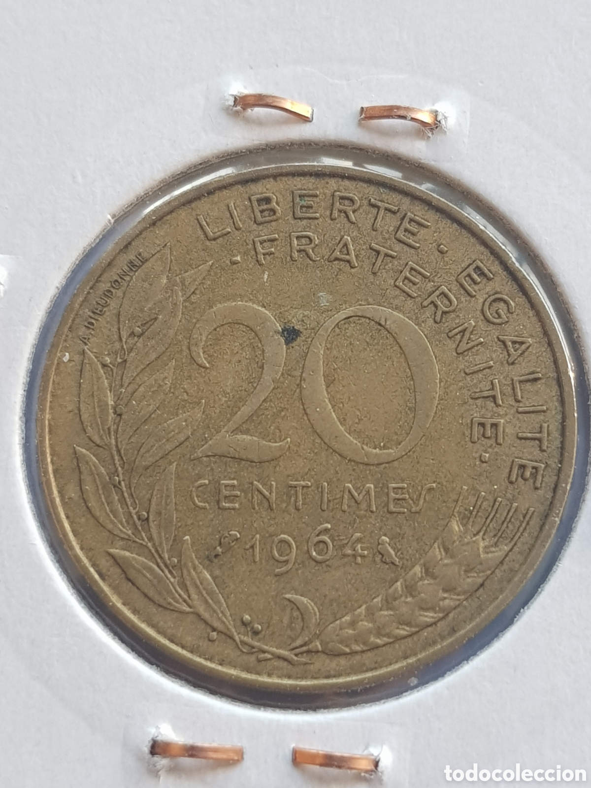 Monedas antiguas de Europa: 20 Centimes 1964 Francia C&eacute;ntimos - Foto 1