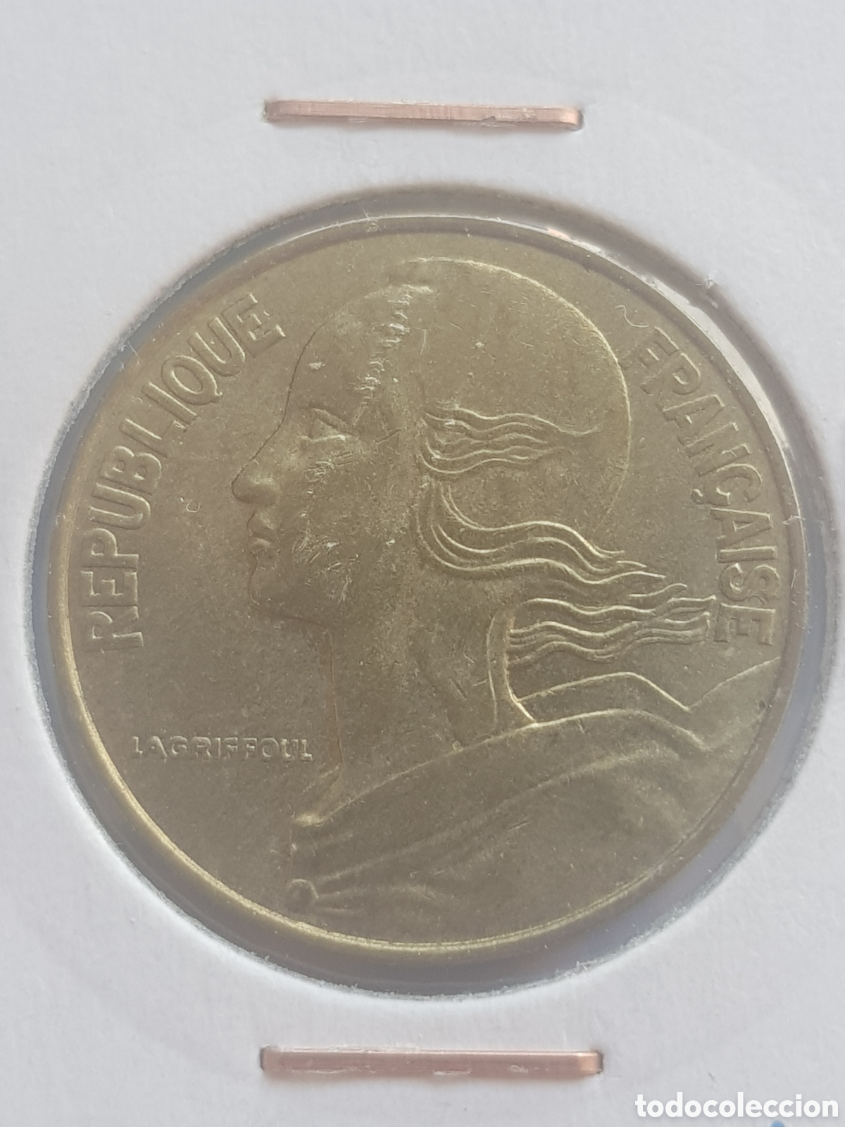 Monedas antiguas de Europa: 20 Centimes 1977 Francia C&eacute;ntimos - Foto 2