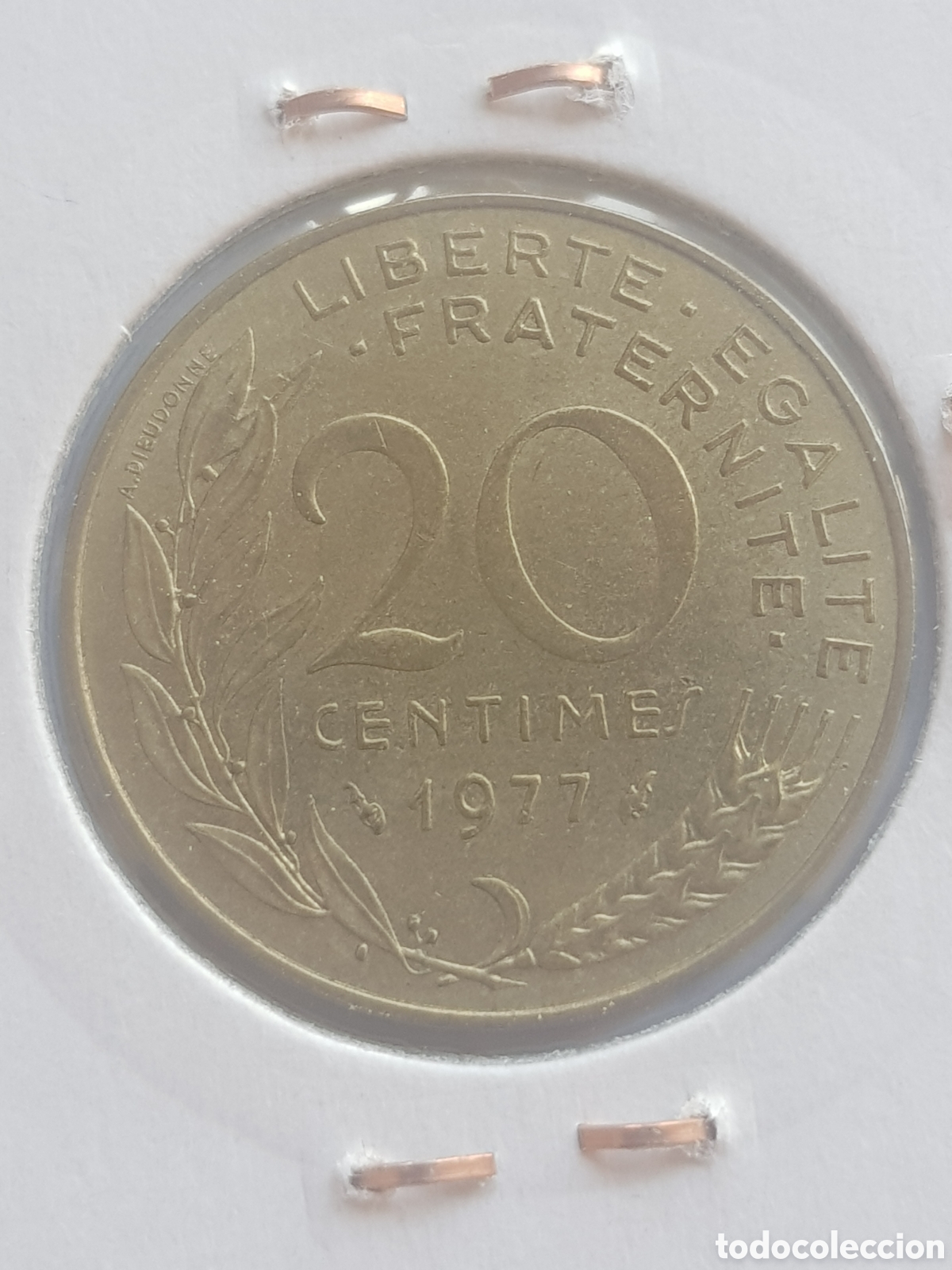 Monedas antiguas de Europa: 20 Centimes 1977 Francia C&eacute;ntimos - Foto 1