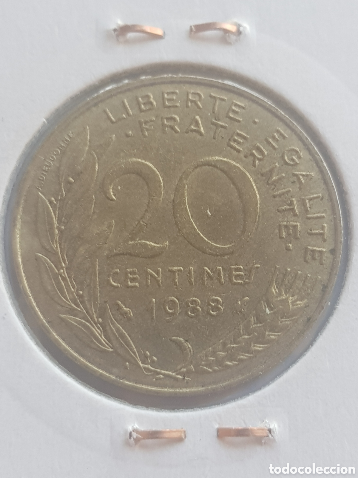 Monedas antiguas de Europa: 20 Centimes 1988 Francia C&eacute;ntimos - Foto 1