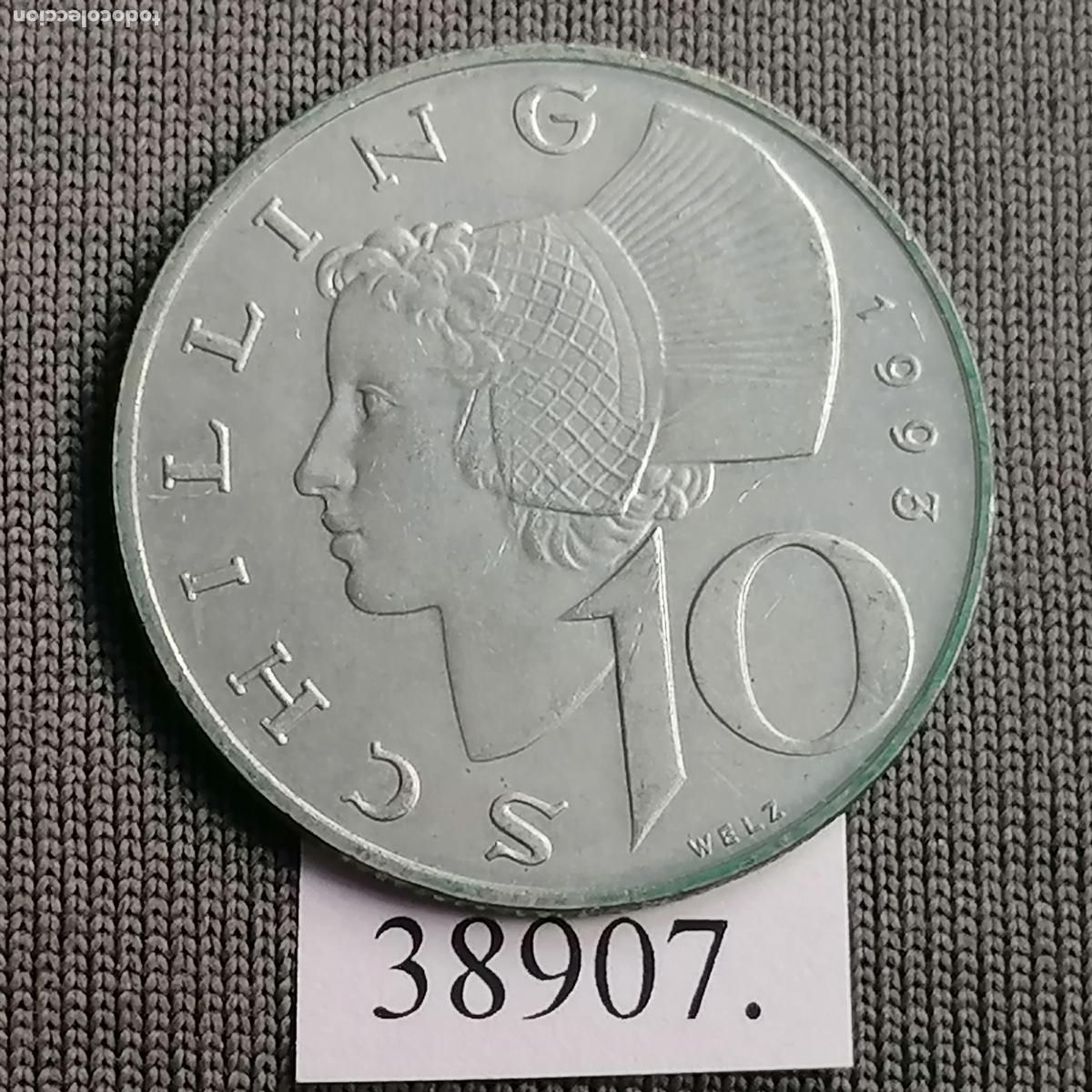 Monedas antiguas de Europa: Austria 10 chelines 1993, schilling - Foto 2