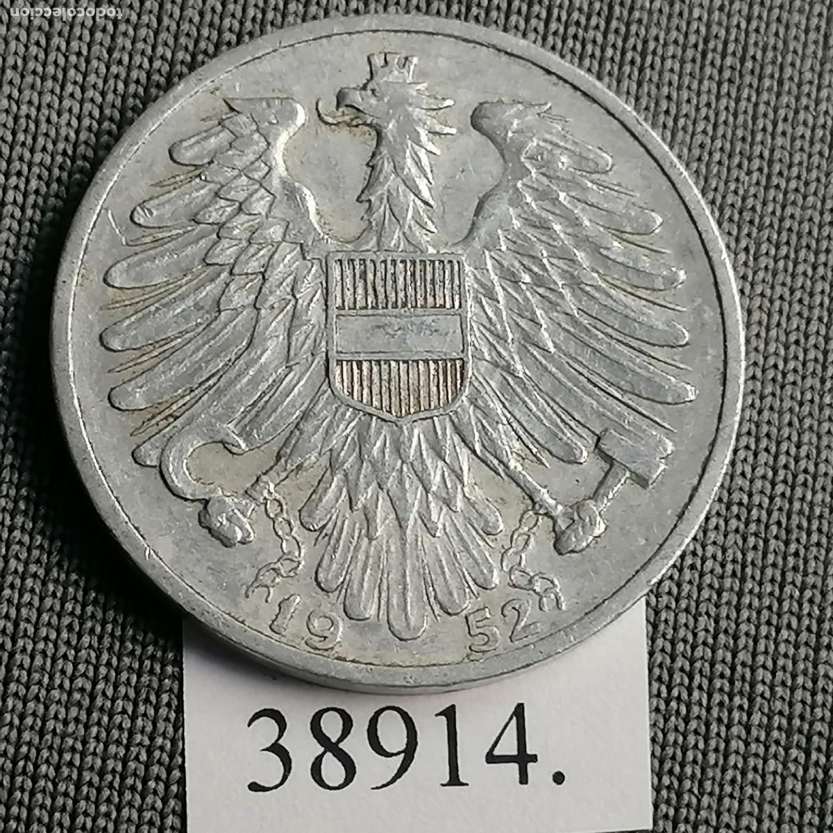Monedas antiguas de Europa: Austria 1 chelin 1952, schilling - Foto 2