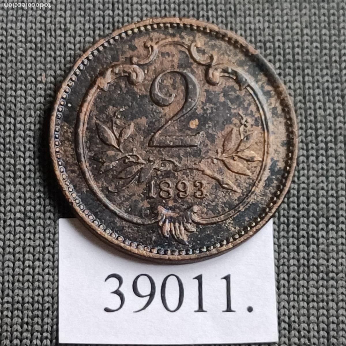 Monedas antiguas de Europa: Austria 2 heller 1893 - Foto 1