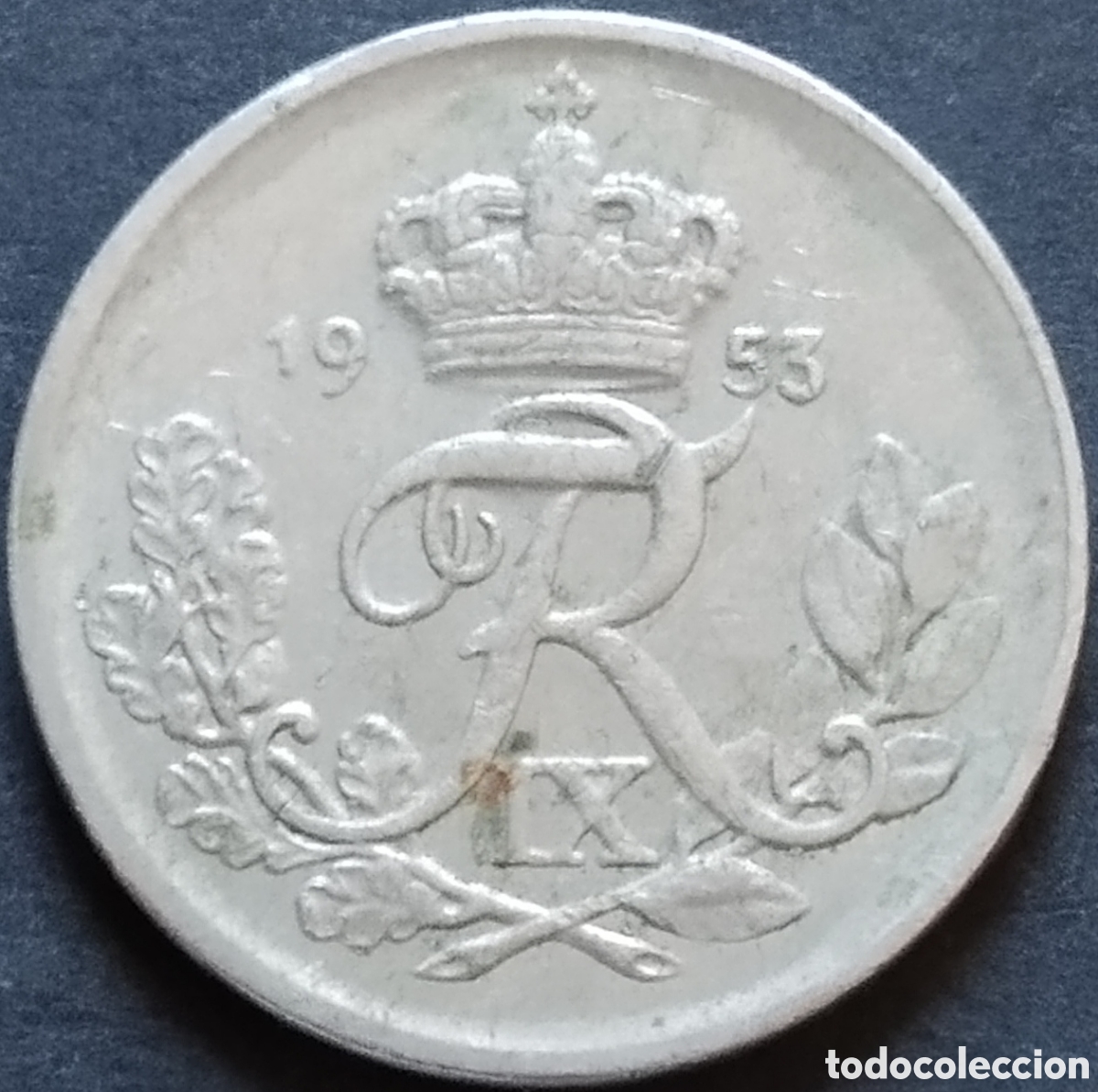 Monedas antiguas de Europa: MONEDA - DINAMARCA 10 ORE 1953 - Foto 2