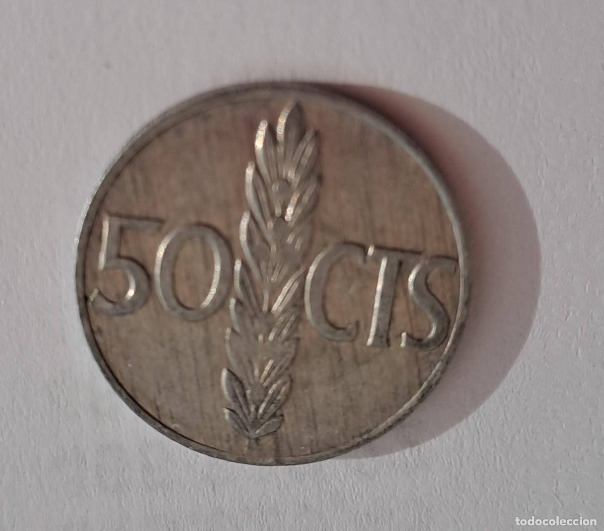 Monedas antiguas de Europa: MONEDA ESPA&Ntilde;A 50 CENTIMOS A&Ntilde;O 1966 - Foto 2