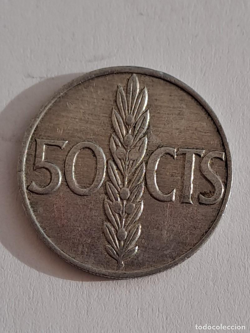 Monedas antiguas de Europa: MONEDA ESPA&Ntilde;A 50 CENTIMOS A&Ntilde;O 1966 - Foto 2