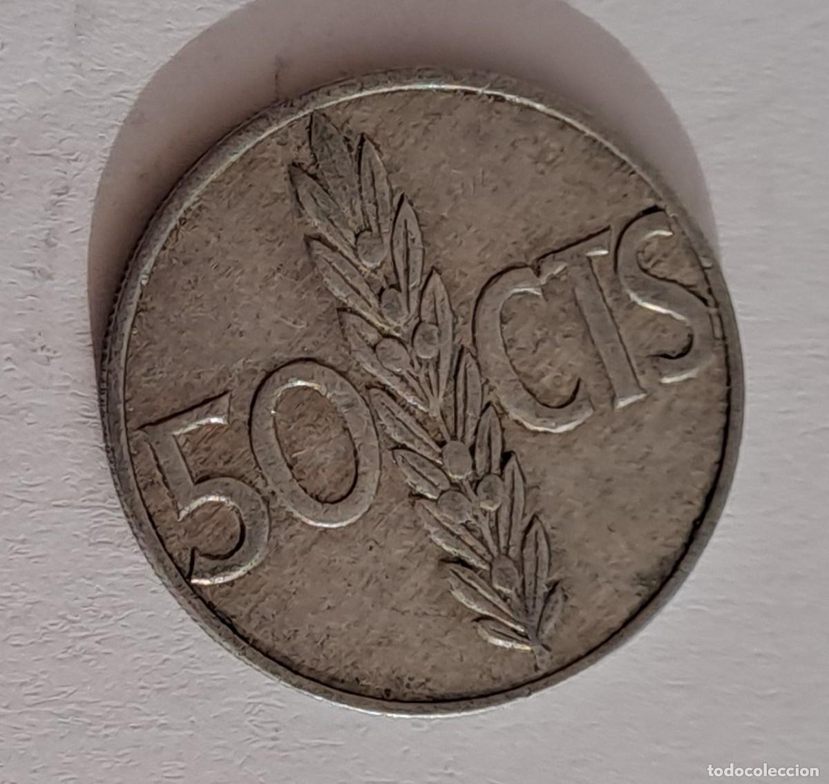 Monedas antiguas de Europa: MONEDA ESPA&Ntilde;A 50 CENTIMOS A&Ntilde;O 1966 - Foto 2