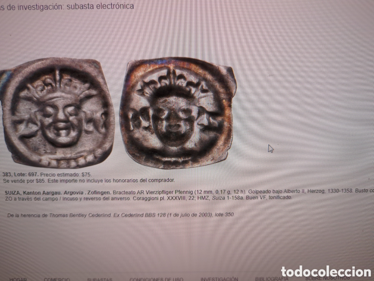 Monedas antiguas de Europa: Suiza 2 monedas bracteadas - Foto 10
