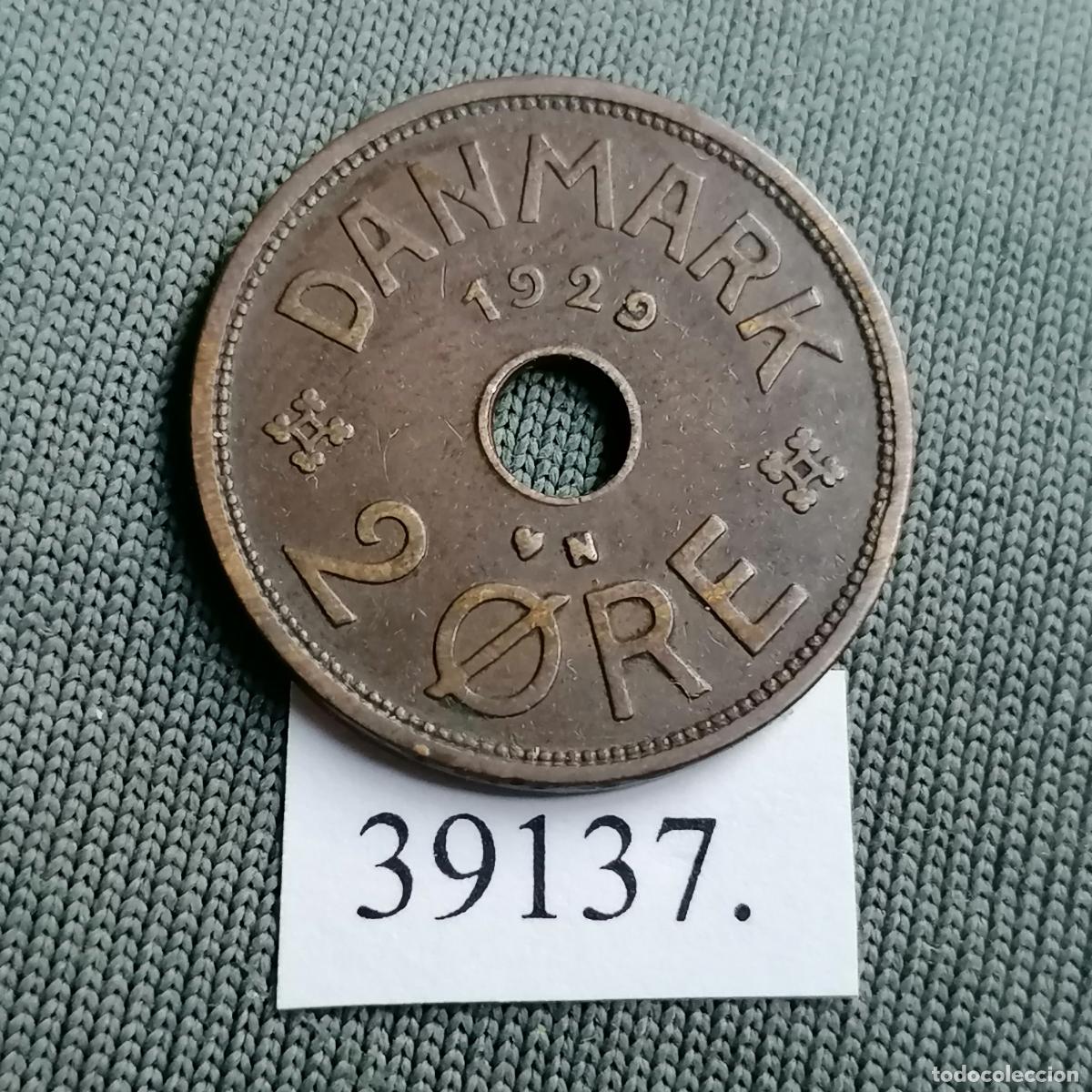 Monedas antiguas de Europa: Dinamarca 2 ore 1929 - Foto 1