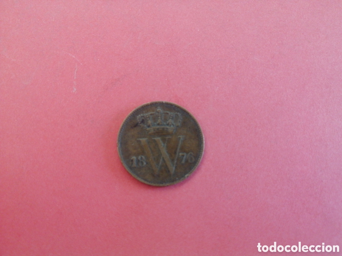 Monedas antiguas de Europa: 1 cent de Holanda 1876 - Foto 2