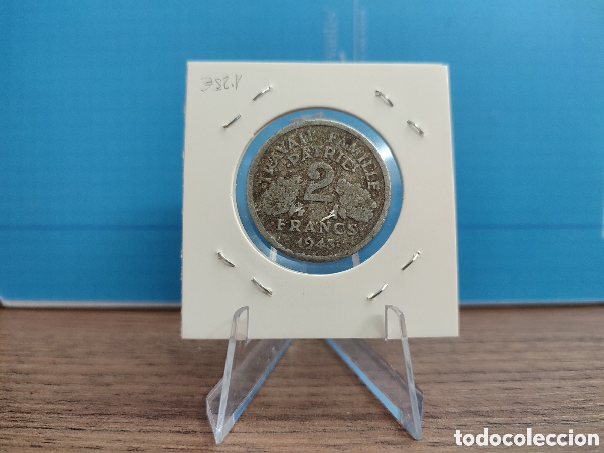 Monedas antiguas de Europa: Francia - 2 Francos 1943 - Foto 2