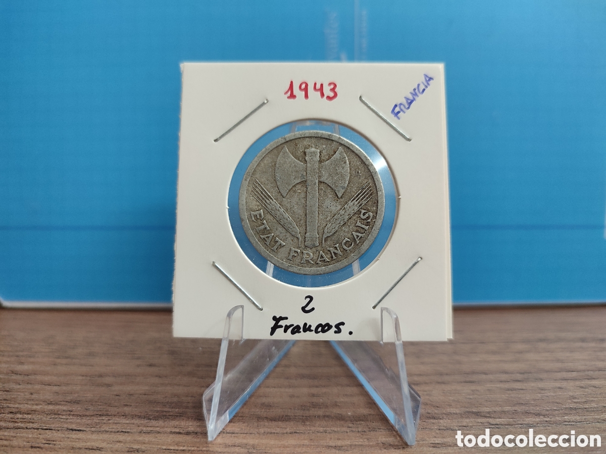 Monedas antiguas de Europa: Francia - 2 Francos 1943 - Foto 1