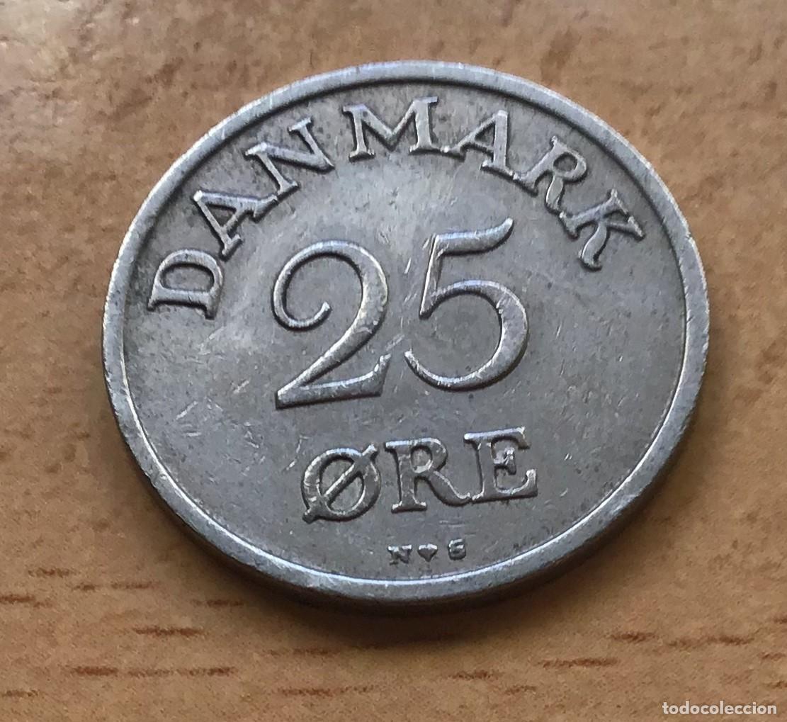 Monedas antiguas de Europa: 25 ore de Dinamarca. A&ntilde;o 1954 - Foto 1