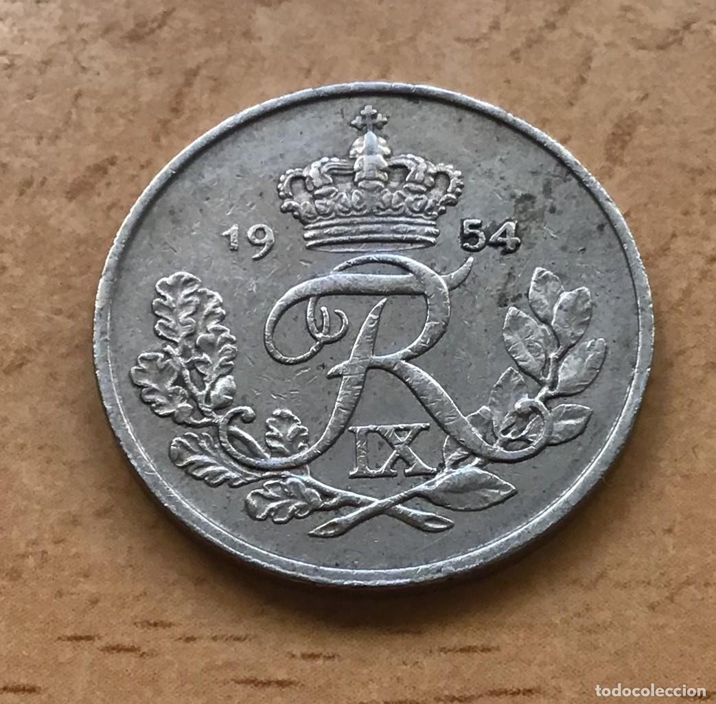 Monedas antiguas de Europa: 25 ore de Dinamarca. A&ntilde;o 1954 - Foto 2