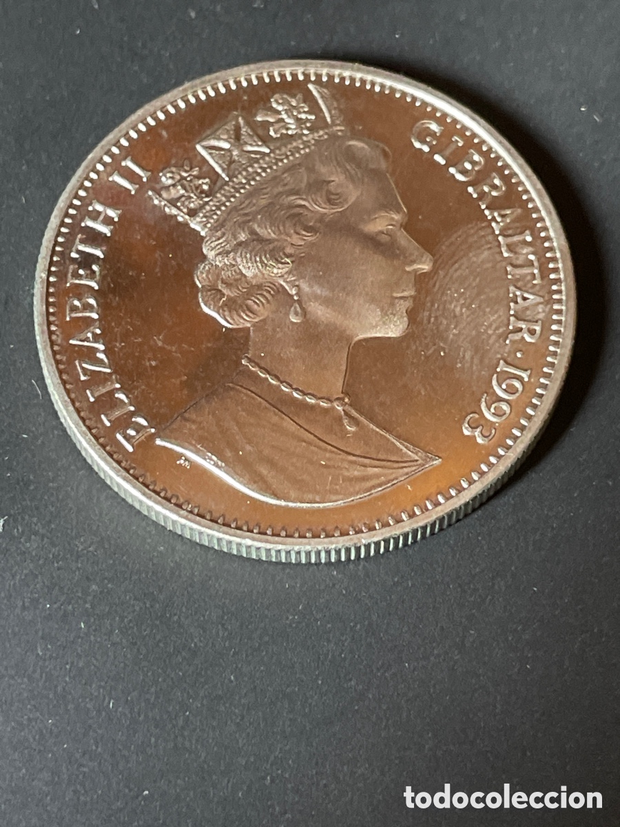 Monedas antiguas de Europa: Moneda Gibraltar 1 corona - Foto 2