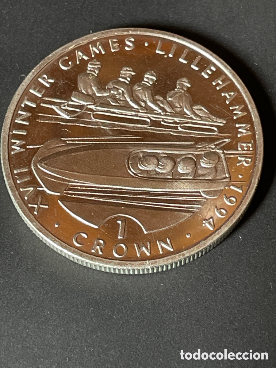 Monedas antiguas de Europa: Moneda Gibraltar 1 corona - Foto 1