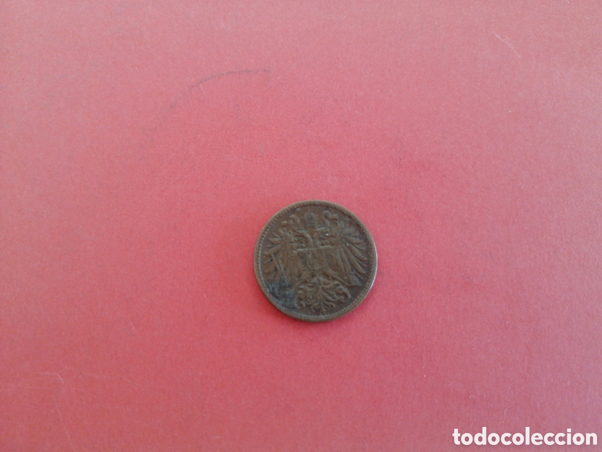 Monedas antiguas de Europa: 2 heller de Austria 1908 - Foto 2