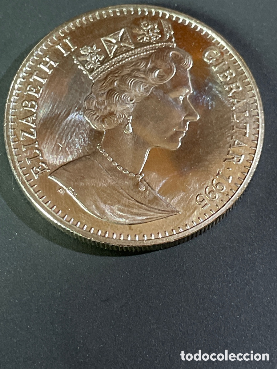 Monedas antiguas de Europa: Moneda Gibraltar 1 crown - Foto 2