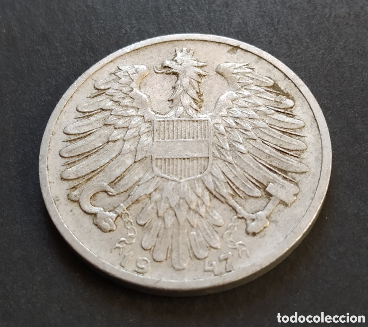 Monedas antiguas de Europa: MONEDA - AUSTRIA 1 CHEL&Iacute;N 1947 - Foto 4