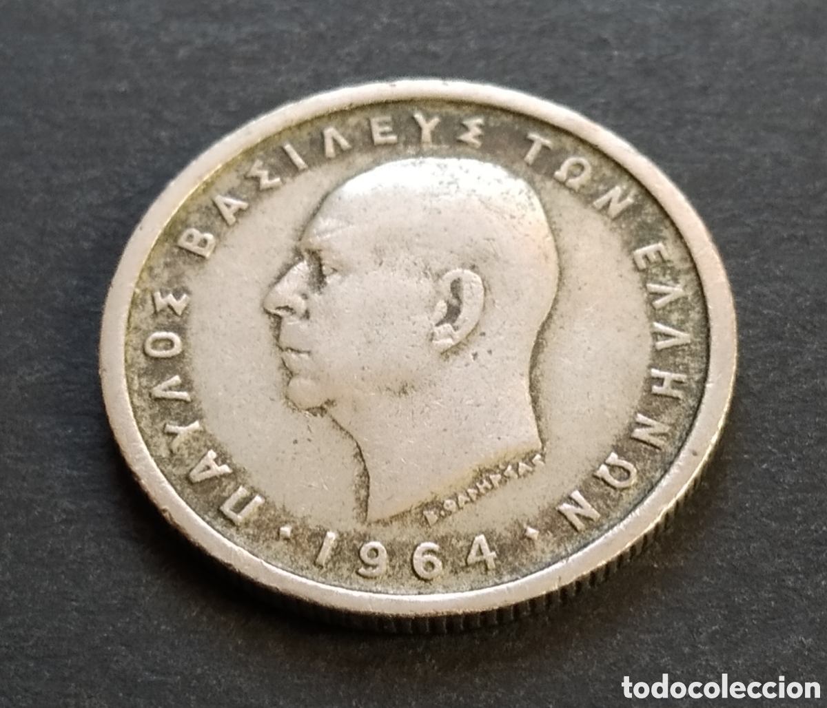 Monedas antiguas de Europa: MONEDA - GRECIA 50 LEPT&Aacute; 1964 - Foto 4